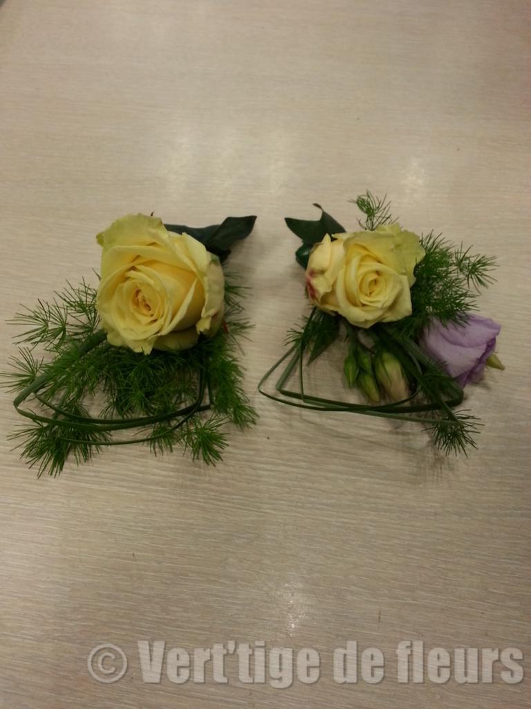 Boutonniere Rose jaune