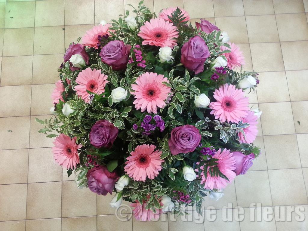 Coussin Funeraire Vert Tige de Fleurs Martigues