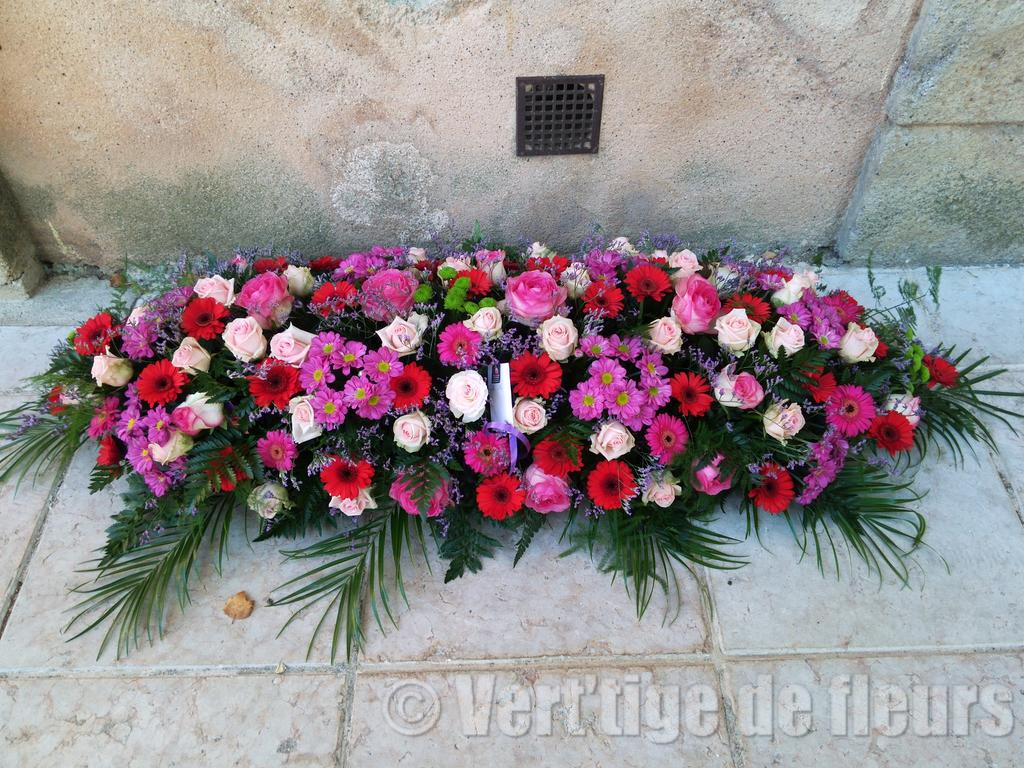 Dessus de cercueil Vert Tige de Fleurs Martigues