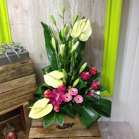 Mariage Martigues Composition anthurium lis et rose