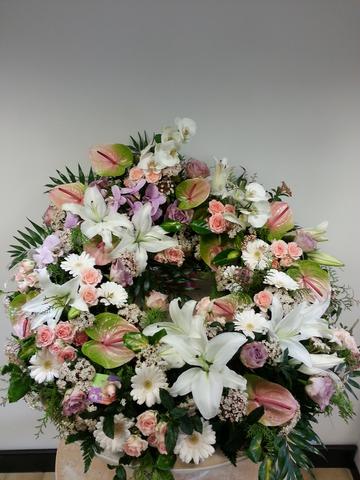 Couronne Funeraire Vert Tige de Fleurs Martigues