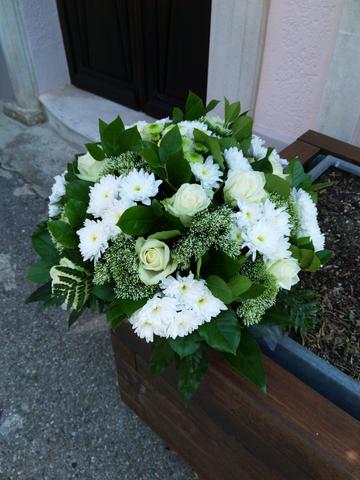 Coussin Funeraire Vert Tige de Fleurs Martigues