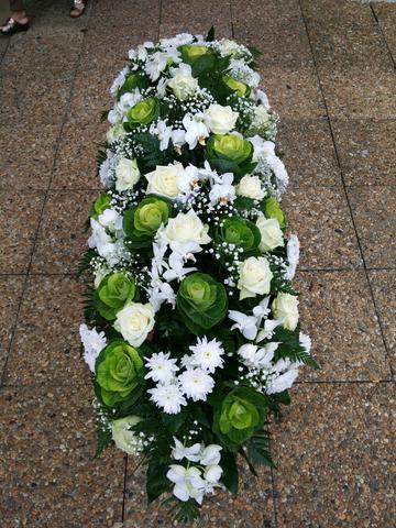 Dessus de cercueil Vert Tige de Fleurs Martigues