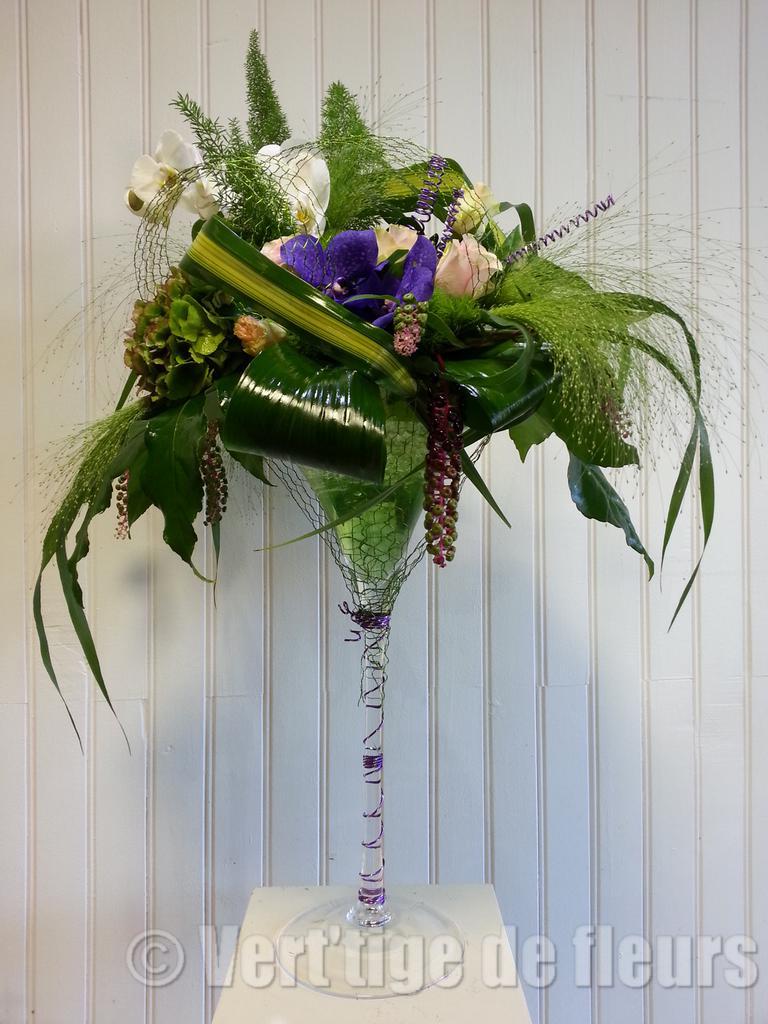 Mariage Decoration Vase Martini