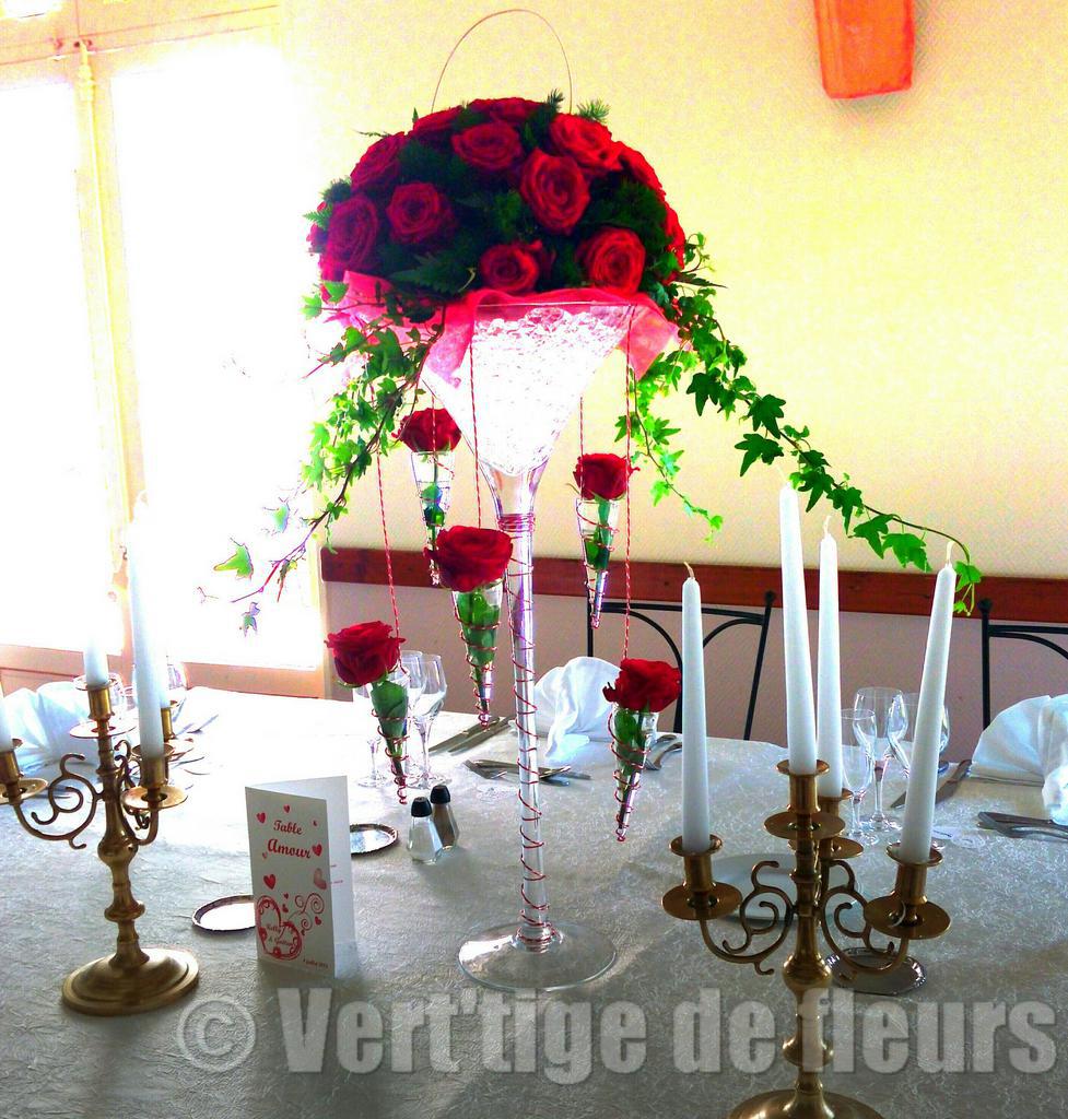 Mariage Decoration Vase Martini