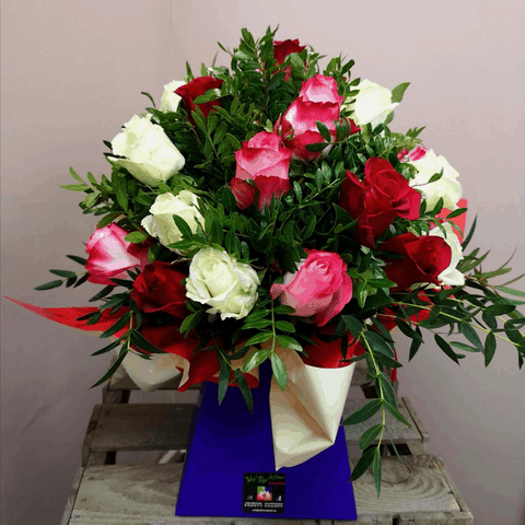 Passion Multi Couleur 30 Roses