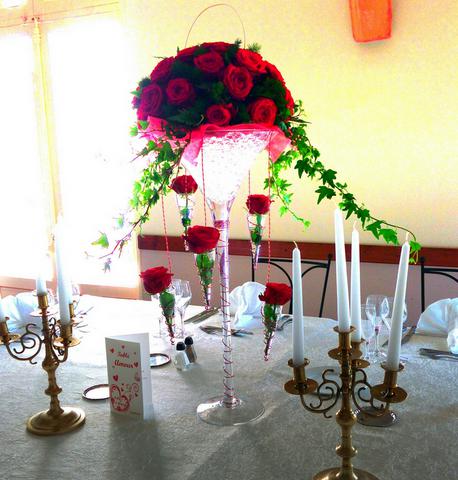 Mariage Decoration Vase Martini
